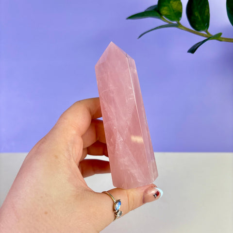 Intuitively Picked Rose Quartz Tower