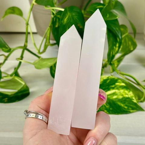 Jelly Mangano Calcite Tower (UV REACTIVE) 11 2 - Kenna's Crystals from TikTok