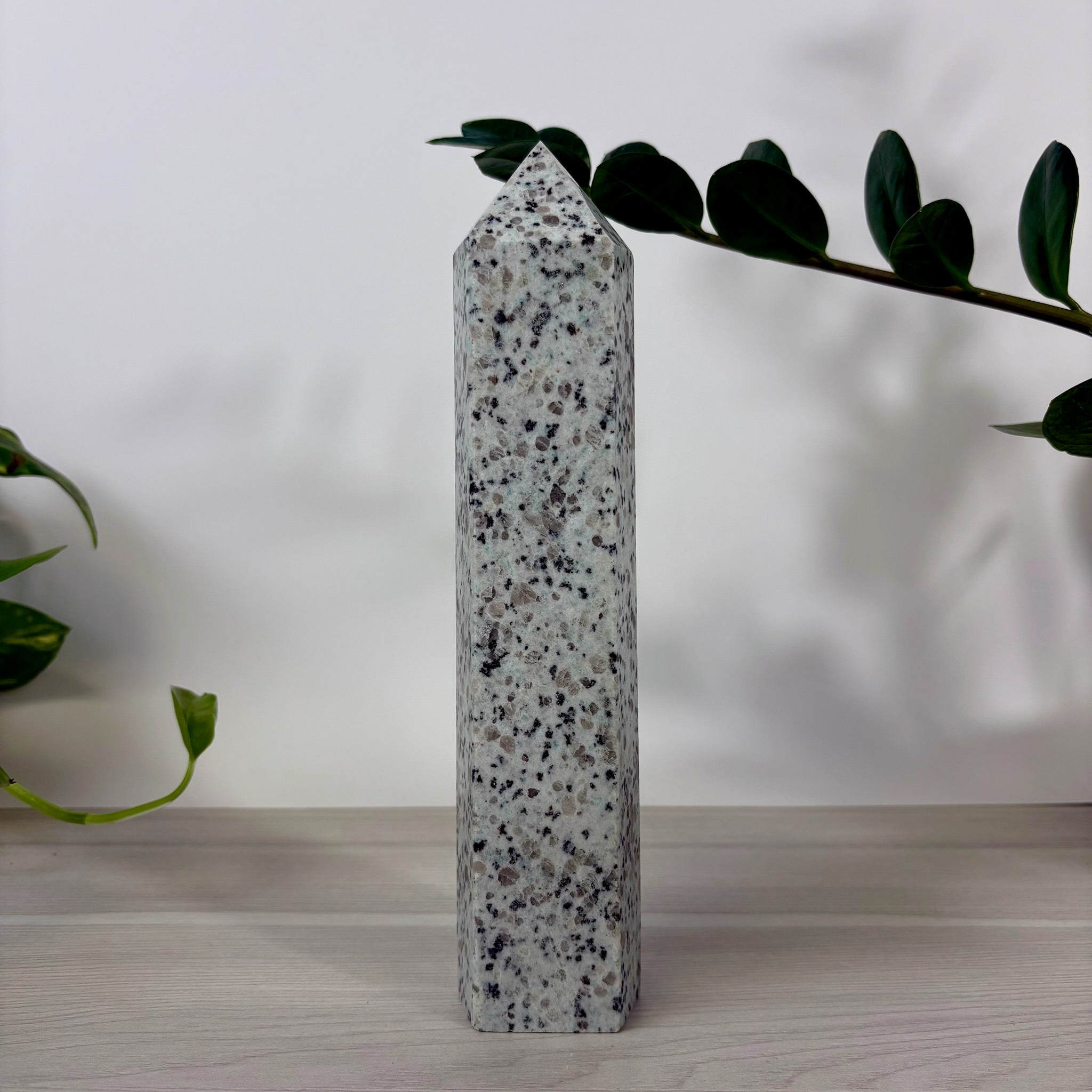 no.0182 菱形のガーネットとcrystal pillar Kiwi Jasper Tower – Kenna's Crystals