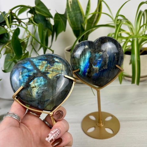 Labradorite Love Heart (W/ Custom Stand) 66 4 - Kenna's Crystals from TikTok
