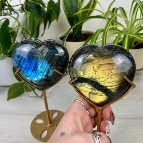 Labradorite Love Heart (W/ Custom Stand) 77 2 - Kenna's Crystals from TikTok