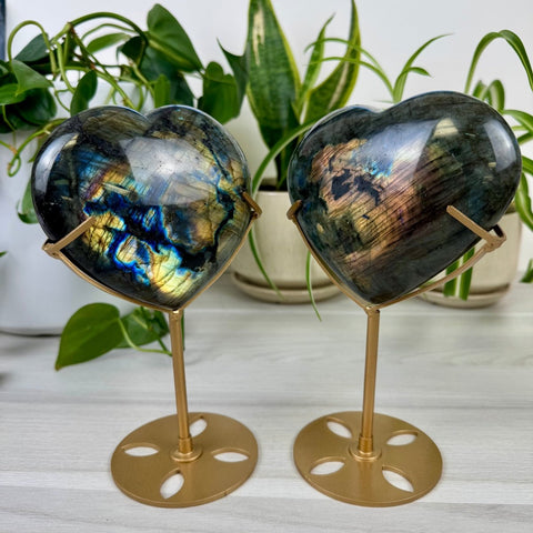 Labradorite Love Heart (W/ Custom Stand) 88 5 - Kenna's Crystals from TikTok