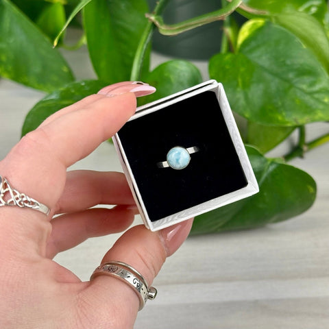 Larimar Adjustable Ring Size 7 - Small 1 - Kenna's Crystals from TikTok