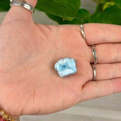 Mini Larimar Shell Carving 88 2 - Kenna's Crystals from TikTok