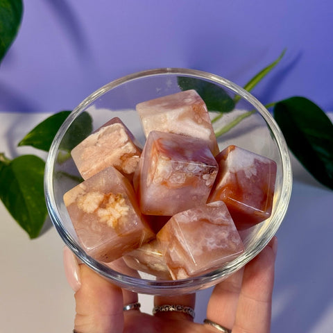Lava Cube (Pink Flower Agate) 22 2 - Kenna's Crystals from TikTok