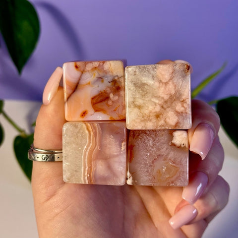Lava Cube (Pink Flower Agate) 33 3 - Kenna's Crystals from TikTok