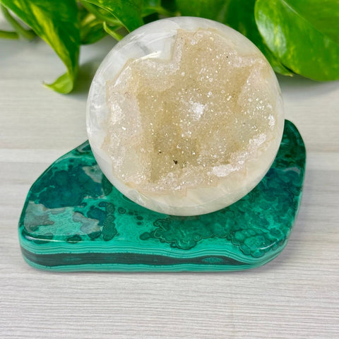 Lavish Malachite Sphere Stand C 5 - Kenna's Crystals from TikTok
