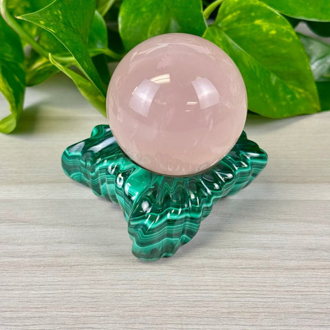 Lavish Malachite Sphere Stand D 7 - Kenna's Crystals from TikTok