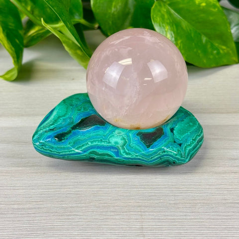 Lavish Malachite Sphere Stand F 11 - Kenna's Crystals from TikTok