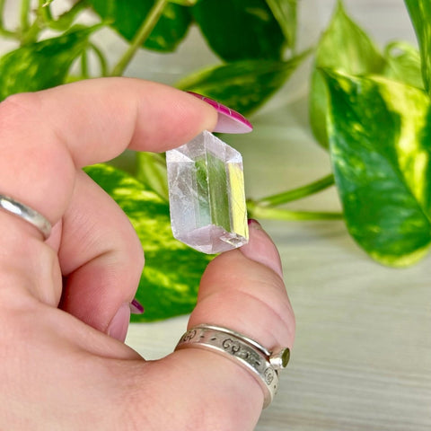 Lilac Optical Calcite Prism 22 3 - Kenna's Crystals from TikTok