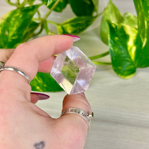 Lilac Optical Calcite Prism 55 5 - Kenna's Crystals from TikTok