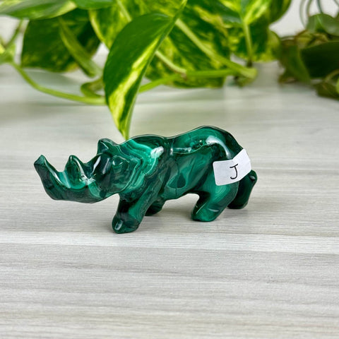 Malachite Animal Carving J - Rhino 10 - Kenna's Crystals from TikTok