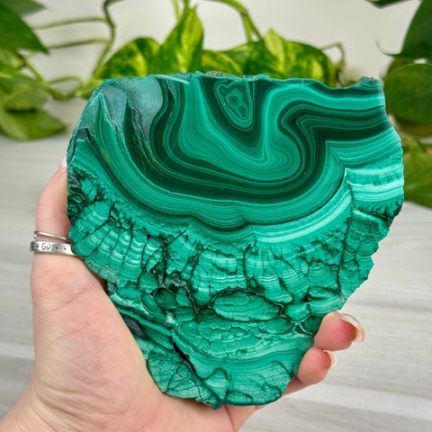 Malachite Slab 216 6 - Kenna's Crystals from TikTok