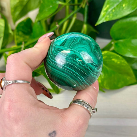 Malachite Sphere 1 - Kenna's Crystals from TikTok