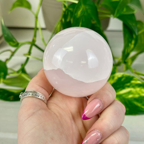 Mangano Calcite Sphere (UV Reactive) 55 1 - Kenna's Crystals from TikTok