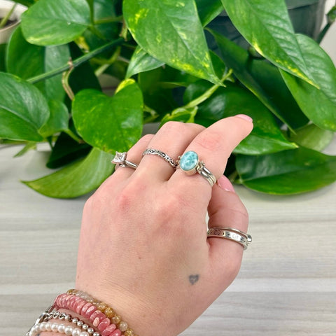 Mermaid Reversible Ring 6.5 1 - Kenna's Crystals from TikTok