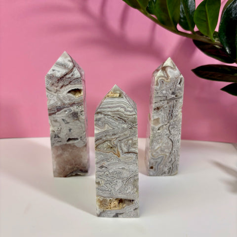 Mexican Lace Agate Tower