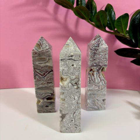 Mexican Lace Agate Tower