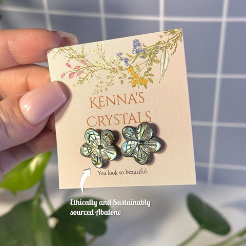 Midnight Flower Earrings 1 - Kenna's Crystals from TikTok