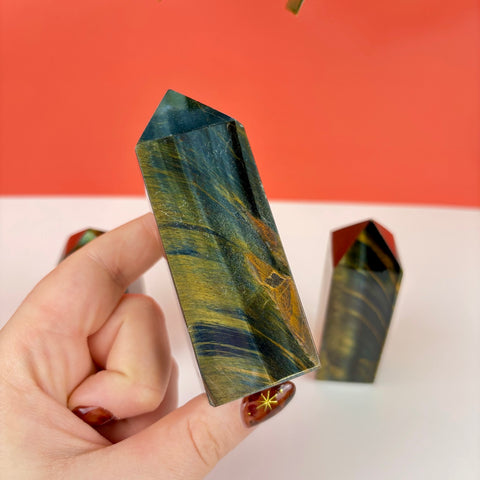 Midnight Tiger's Eye Tower - Kenna's Crystals