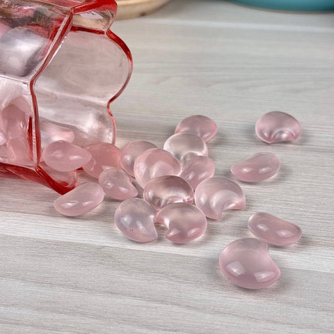 Mini AAA Mozambique Rose Quartz Moon 33 1 - Kenna's Crystals from TikTok