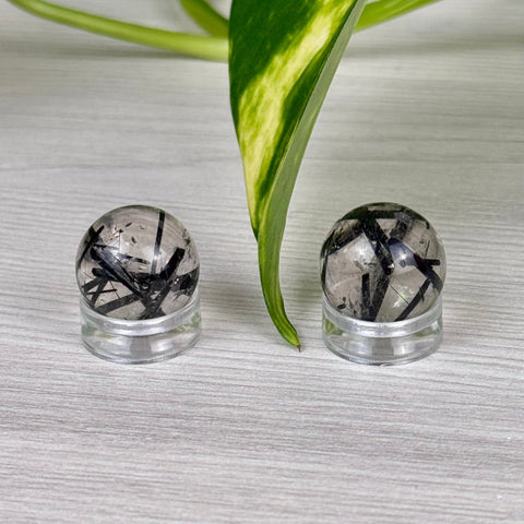 Mini AAA Tourmaline In Quartz Sphere 88 7 - Kenna's Crystals from TikTok