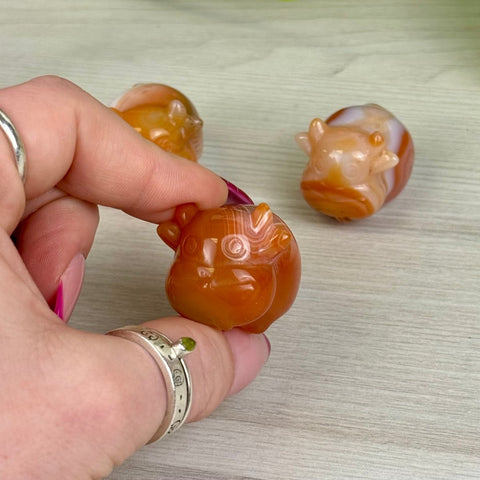 Mini Carnelian Cow 1 - Kenna's Crystals from TikTok