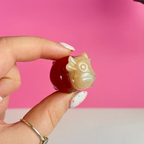 Mini Carnelian Cow
