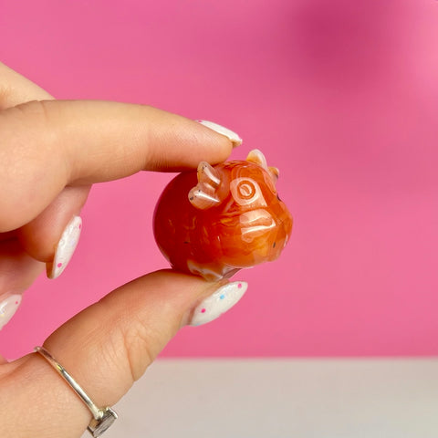 Mini Carnelian Cow