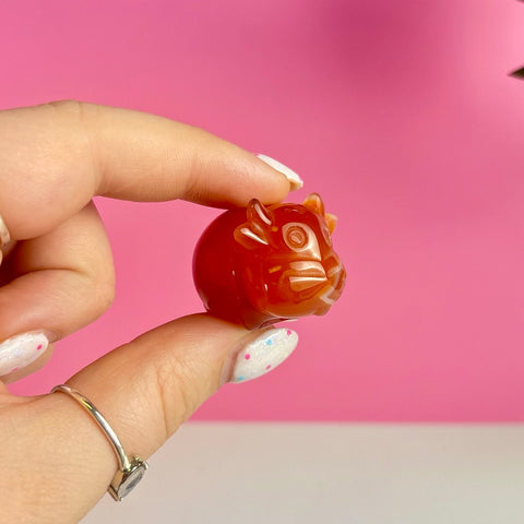 Mini Carnelian Cow