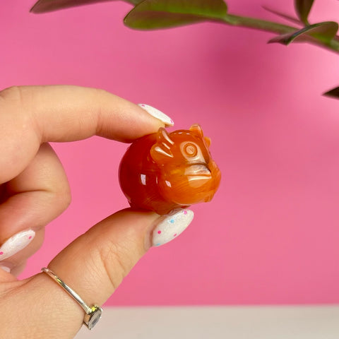 Mini Carnelian Cow