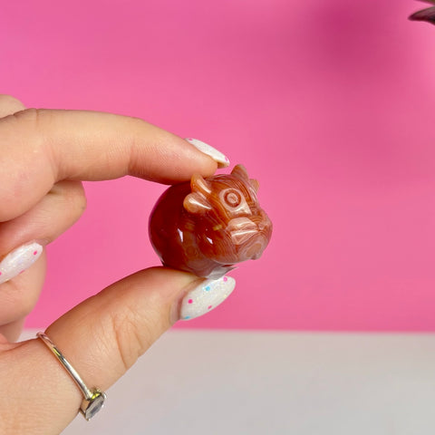Mini Carnelian Cow