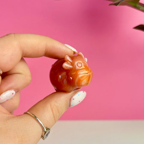 Mini Carnelian Cow