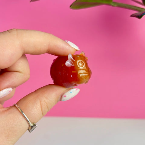 Mini Carnelian Cow