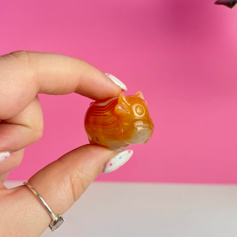 Mini Carnelian Cow