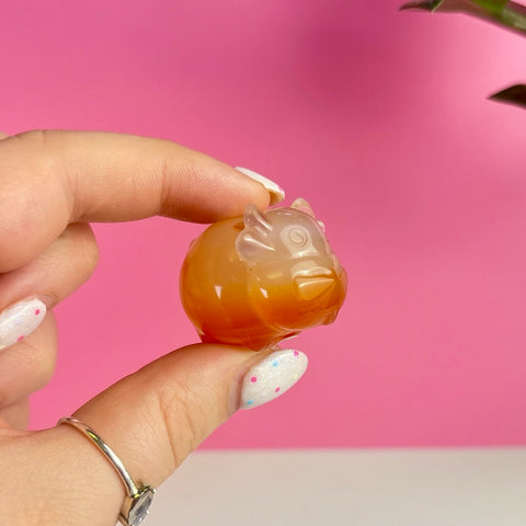 Mini Carnelian Cow