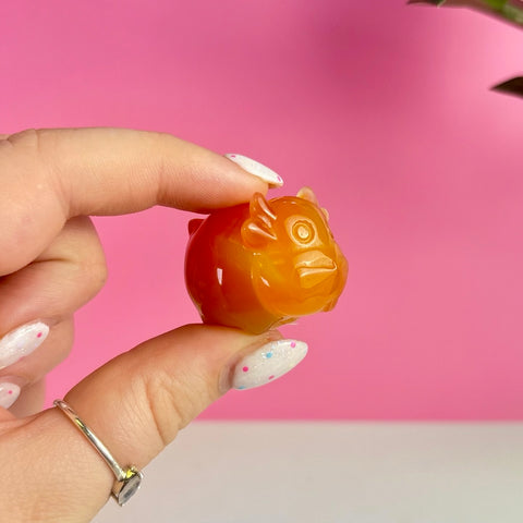 Mini Carnelian Cow