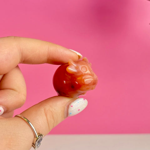 Mini Carnelian Cow