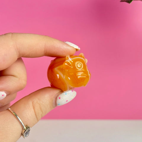 Mini Carnelian Cow