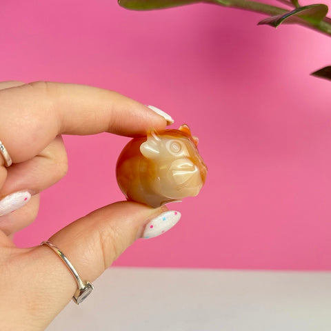 Mini Carnelian Cow