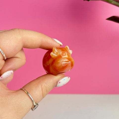 Mini Carnelian Cow