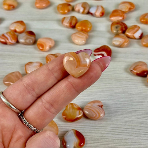 Mini Carnelian Love Heart 1 - Kenna's Crystals from TikTok