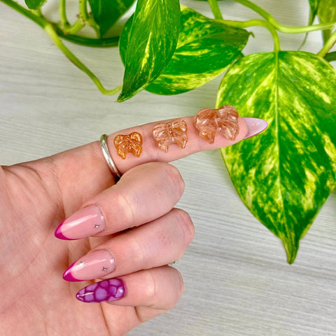 Mini Gold Sunstone Bow 11 1 - Kenna's Crystals from TikTok