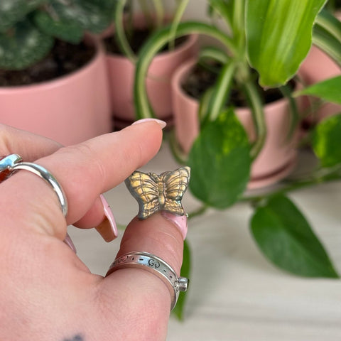 Mini High Flash Labradorite Butterfly 3 - Kenna's Crystals from TikTok