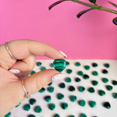 Mini Malachite Heart