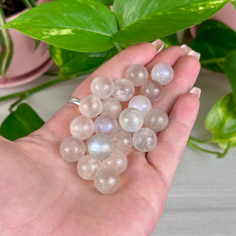 Mini Moonstone Sphere 11 1 - Kenna's Crystals from TikTok