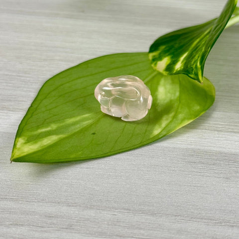 Mini Rose Quartz Bunny 2 - Kenna's Crystals from TikTok