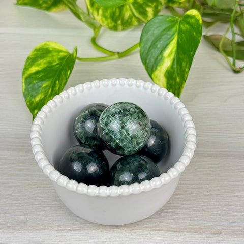 Mini Seraphinite Sphere 233 8 - Kenna's Crystals from TikTok