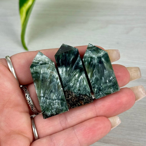 Mini Seraphinite Tower 44 3 - Kenna's Crystals from TikTok