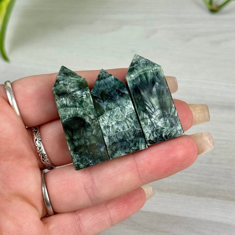 Mini Seraphinite Tower 55 4 - Kenna's Crystals from TikTok